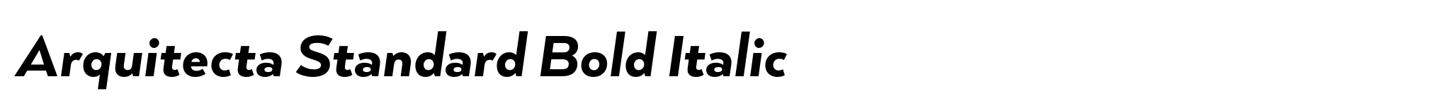 Arquitecta Standard Bold Italic image
